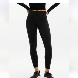 Athleta Black Ranier 7/8 High-Waisted Leggings Size M
